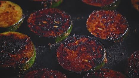 Fried-Slices-Of-Zucchini-In-A-Pan.-closeup