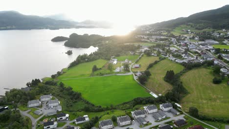 The-tiny-village-of-Skodje-is-located-just-outside-the-city-of-Ålesund,-and-belongs-to-the-same-municipality