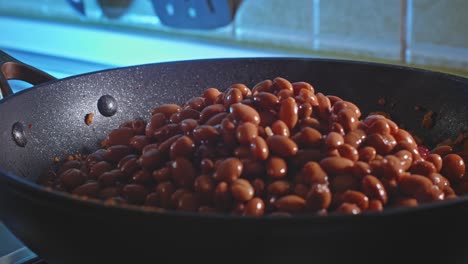 Adding-Canned-Beans-To-Ground-Turkey-Cooking-In-A-Pan
