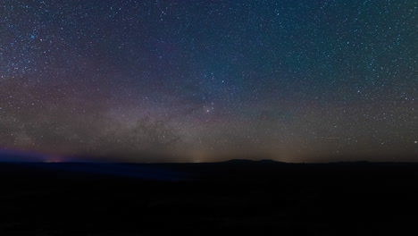 Time-lapse-of-the-Milky-Way-rising-over-a-distant-horizon-in-central-Utah