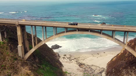 California-state-route-1's-Big-Sur-and-Rocky-Creek-Bridge:-An-aerial-perspective