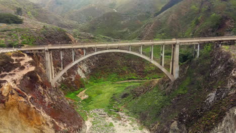 California-state-route-1's-Big-Sur-and-Rocky-Creek-Bridge-from-the-air:-A-drone's-perspective