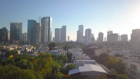 Antenne-Des-Nordens-Von-Tel-Aviv-Israel-Während-Des-Sonnenuntergangs---Hohe-Gebäude-02