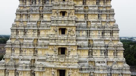 Luftbild-Von-Sri-Kanchi-Kamakshi-Amman-Tempel-In-Kanchipuram,-Tamil-Nadu