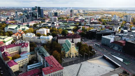 Aerial-View-of-Tallinn,-Estonia