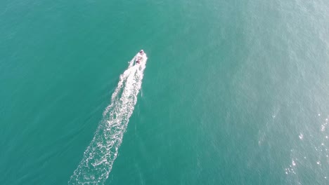 drone-view-of-two-boats-driving-parallel