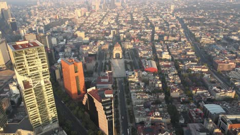 Aerial-view-of-capital-city-of-Mexico,-Mexico-CIty
