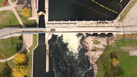 Drone-flying-over-hydroelectric-power-station