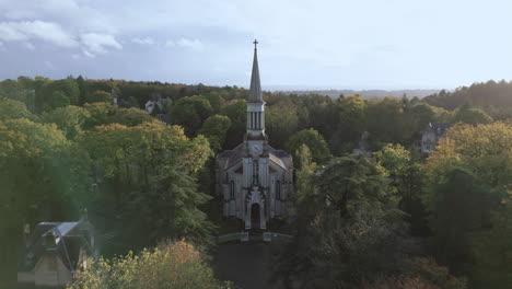 Sacred-Heart-Church-at-Bagnoles-de-l'Orne,-Normandy-in-France