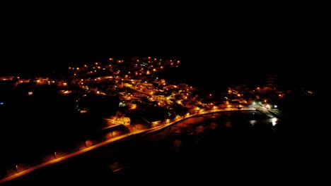 Luftaufnahme-Von-Las-Playitas-Spanien-Bei-Nacht
