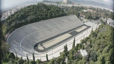 Drohnenaufnahme-Einer-Antiken-Sportanlage-In-Athen,-Griechenland