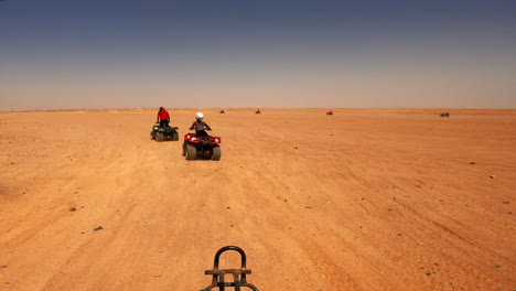 Quad-Bikes-Driving-at-Safari-Desert-in-Hurghada,-Egypt