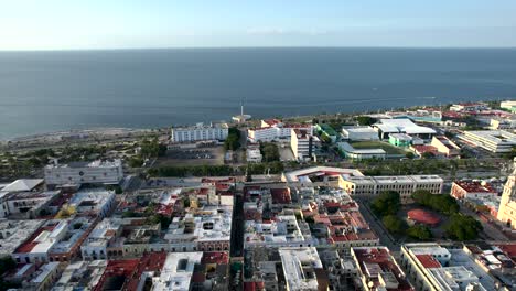 frontal-drone-shot-of-the-city-of-campeche
