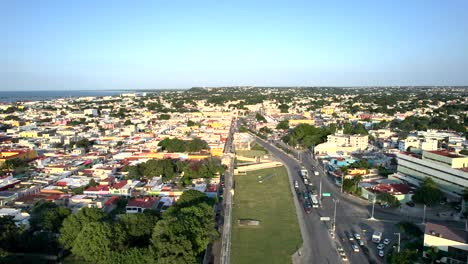 Vista-Inversa-Del-Foso-De-La-Muralla-Original-De-Campeche-Atacada-Por-Piratas