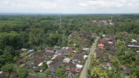 Aerial-view-of-the-big-Gianyar-city,-Bali