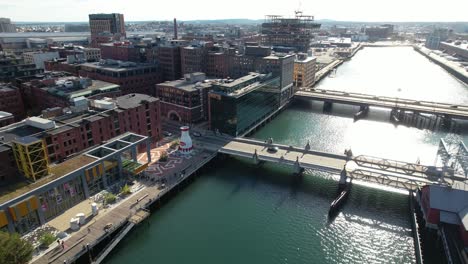 Aerial-View-of-South-Boston,-Massachusetts-USA