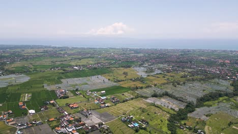 Aerial-view-of-Gianyar-city,-Bali