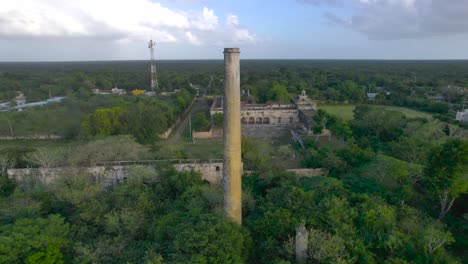 orbital-drone-shot-of-abandoned-hacienda-de-uayalceh-in-yucatan-mexico