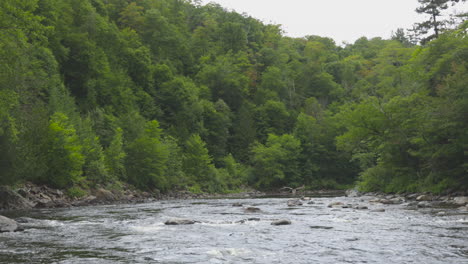 The-Batchawana-river-flows-between-rocky-banks-in-the-vast-and-remote-forests-of-Ontario