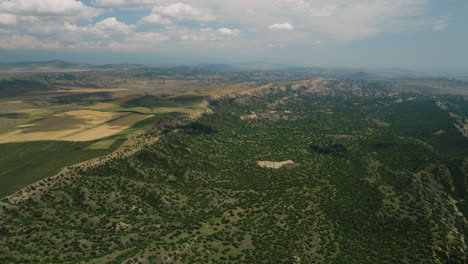 Vasto-Valle-De-Tierras-Bajas-Con-Arbustos-En-El-Borde-De-La-Región-De-Campos-De-Cultivo,-Georgia