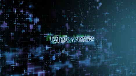 Metaverse-konzepttext-Offenbaren-Animation-Mit-Digitalem-Abstraktem-Technologiehintergrund-3d-rendering-Für-Blockchain,-Metaverse,-Kryptowährung