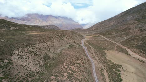 wide-aerial-landscape-of-mountain-road-through-Spiti-Valley-in-India