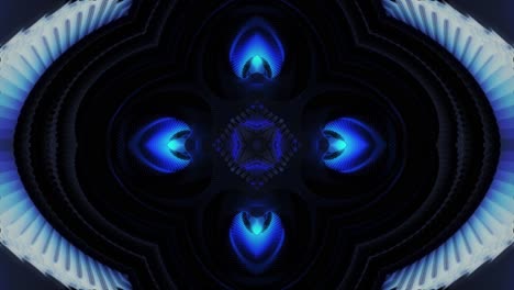 Blues-In-Schwarzen-Kaleidoskop-Visuals---Animation