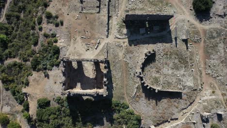 Überreste-Der-Antiken-Griechischen-Stadt-Aspendos-In-Der-Region-Antalya,-Türkei