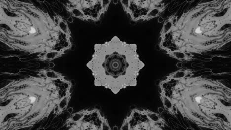 Kaleidoskopische-Schwarz-Weiß-Animation.-Monochrome-Kaleidoskop-Kulisse