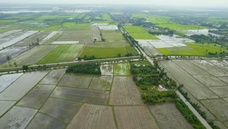 Aerial-view-on-agricultural-fields