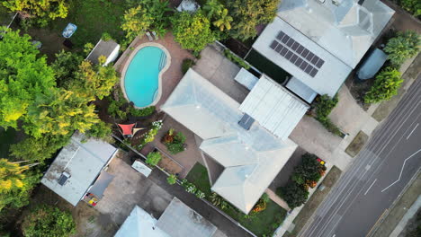 Aerial-Drone-Luxurious-Property-in-residential-neighbourhood-suburb