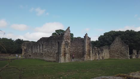 A-wide-shot-of-the-ruins-of-Basingwerk-Abbey-in-Wales