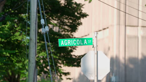 Agricola-Straßenschild-In-Halifax,-Nova-Scotia,-Kanada