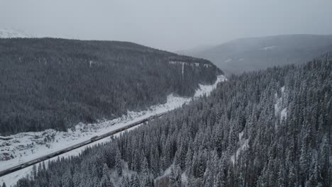 Aerial-footage-of-a-terrible-traffic-jam-on-I-70-in-Colorado