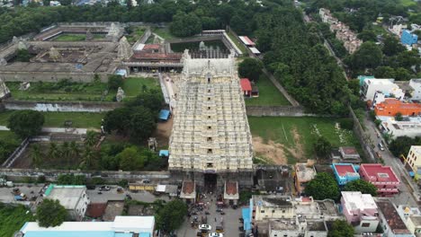 Aerial-view-of-Hindu-temple-tower