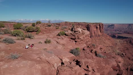Aerial-Dead-horse-state-park-drone-moab-Utah-Red-Rock-Cliff