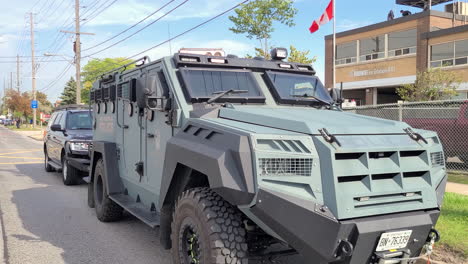 Ontario,-Canada,-21-September-2022:-Roshel-Senator-APC-''Rescue-One''-armored-truck-brand-new-released-by-a-local-Ontario,-Canada-manufacturing-company