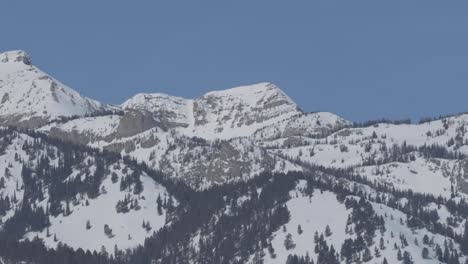 Pan-up-mountain-ridges-to-summits-in-far-western-Wyoming