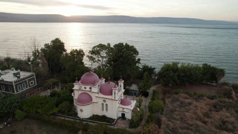 Monastery-of-the-holy-apostles---Greek-Orthodox-temple-in-on-the-Sea-of-Galilee-in-Israel