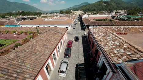 Schöne-Luftaufnahmen-Der-Stadt-Antigua-In-Guatemala