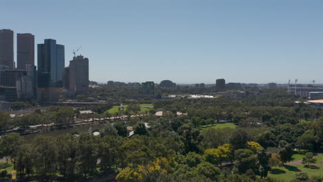 Volles-Panorama-Von-Melbourne-Vom-Melbourne-Art-Spire-Aus-Gesehen