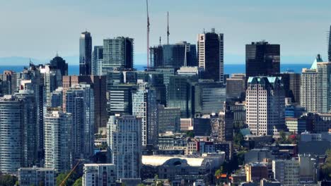 Rascacielos,-Oficinas,-Hoteles-Y-Rascacielos-En-El-Centro-De-Vancouver-En-Bc,-Canadá