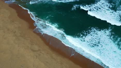 Sandy-beach-seaside-bay-sea-coast-in-Queensland,-New-South-Wales,-and-Victoria,-Australia