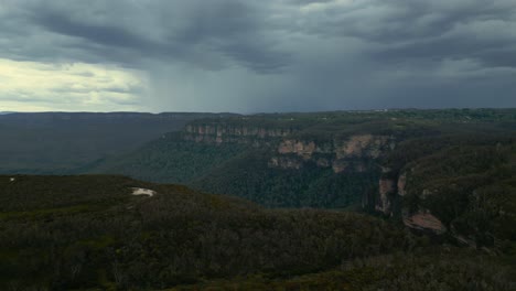 Blue-Mountains-National-Park-jungle-rainforest-gum-tree-forest-near-Sydney,-Australia