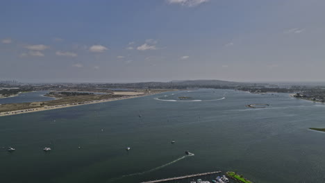 San-Diego-California-Aerial-v79-flyover-fiesta-mission-bay-capturing-powerboats-racing-in-laps-on-the-water-with-crown-point-park-views-in-the-background---Shot-with-Mavic-3-Cine---September-2022