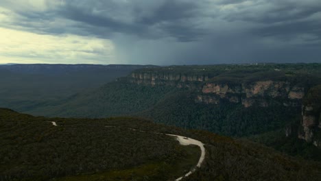 Blue-Mountains-National-Park-Dschungel-Regenwald-Gummibaum-Wald-In-Der-Nähe-Von-Sydney,-Australien