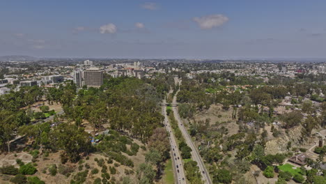 San-Diego-California-Aerial-v74-flyover-balboa-park-above-cabrillo-freeway-capturing-marston-hills-neighborhood-within-the-hillcrest-community-in-daytime---Shot-with-Mavic-3-Cine---September-2022