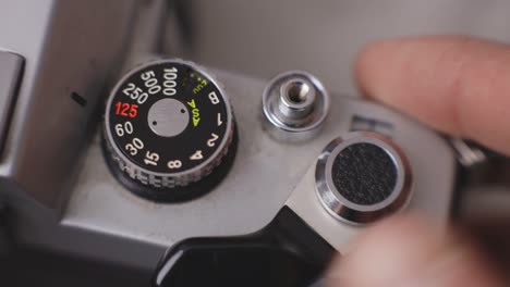 Closeup-Details-Of-A-35mm-Manual-Film-Camera