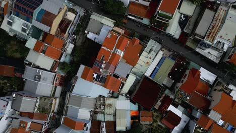 Aerial-view-of-the-rooftops-in-the-busy-city-of-Hoi-An-in-Vietnam