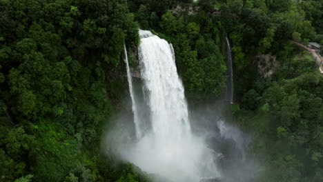 Incredible-Marmore-Falls-The-Tallest-Man-Made-Waterfall-In-Umbria,-Province-of-Terni,-Italy